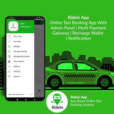 Android Taxi Booking App With Admin Panel